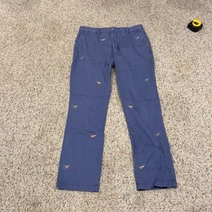slim fit breaker pant with fly fishing lures